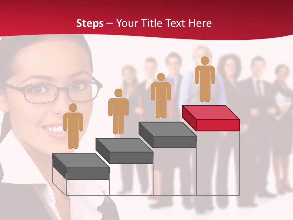 Businesswoman Business Team PowerPoint Template