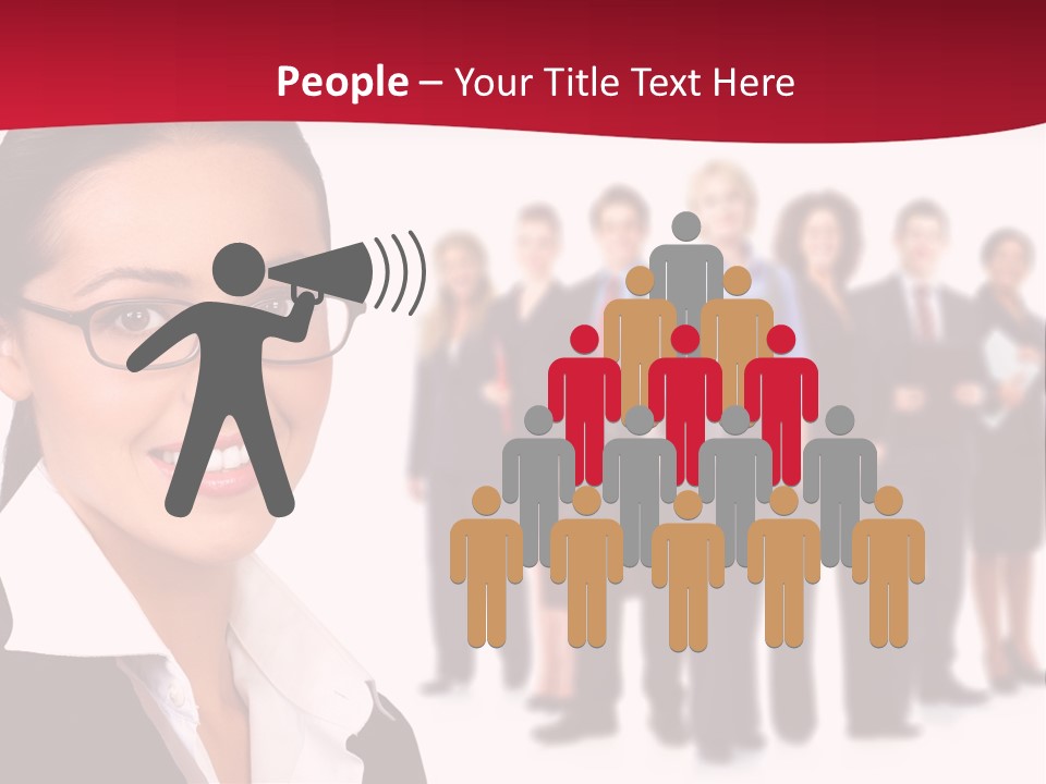 Businesswoman Business Team PowerPoint Template
