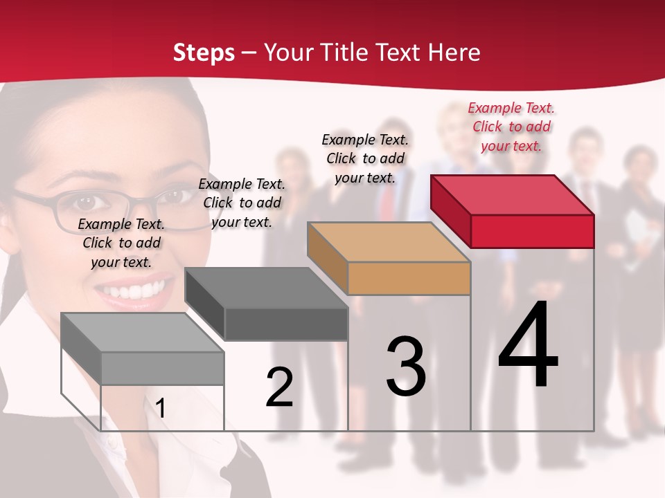 Businesswoman Business Team PowerPoint Template