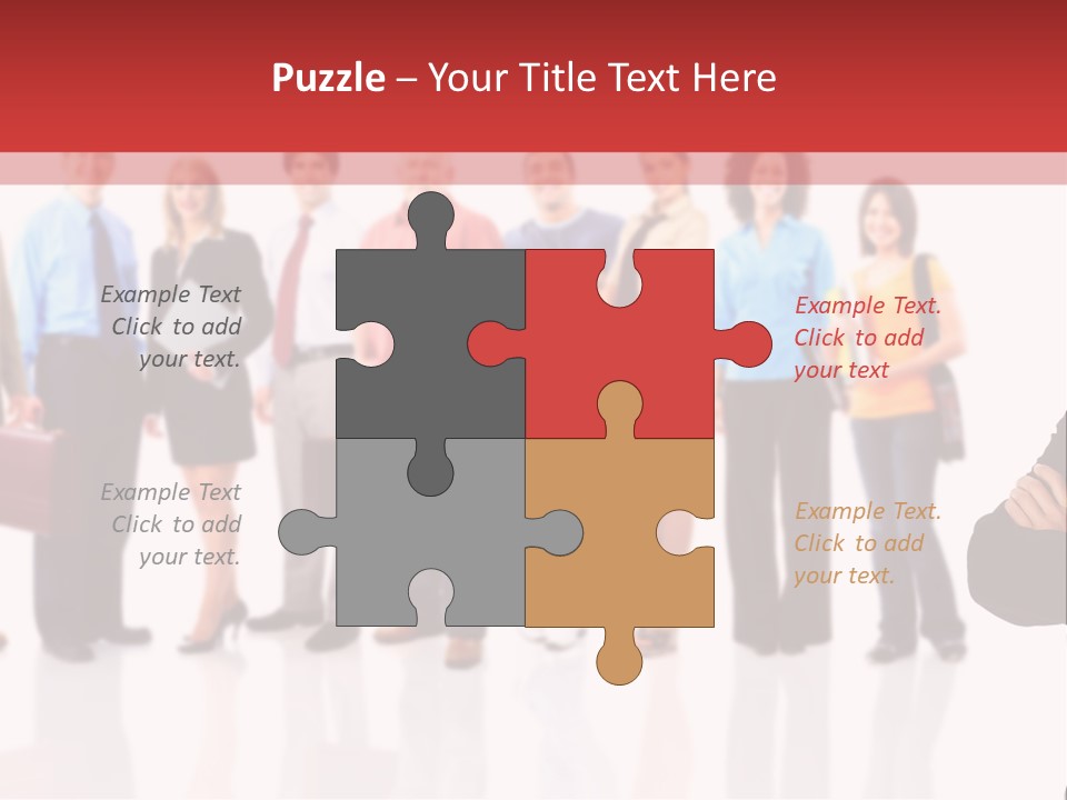 Smiling Teamwork S PowerPoint Template