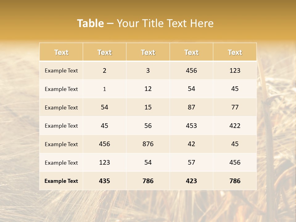 Food Summer Cornfield PowerPoint Template