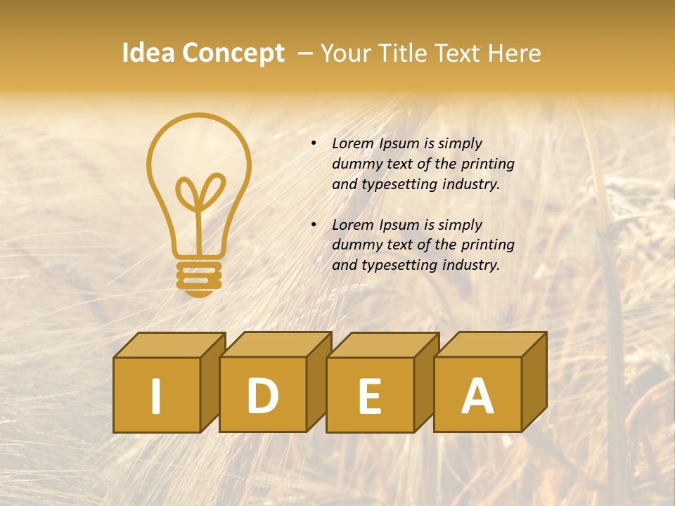 Food Summer Cornfield PowerPoint Template