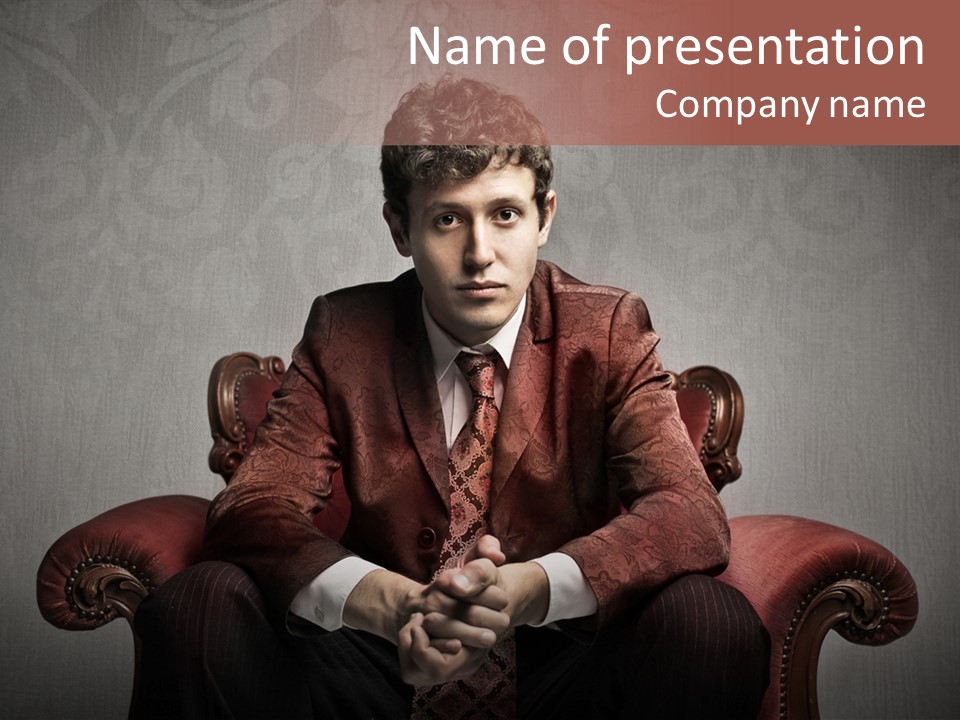 Man Interior Fashion PowerPoint Template