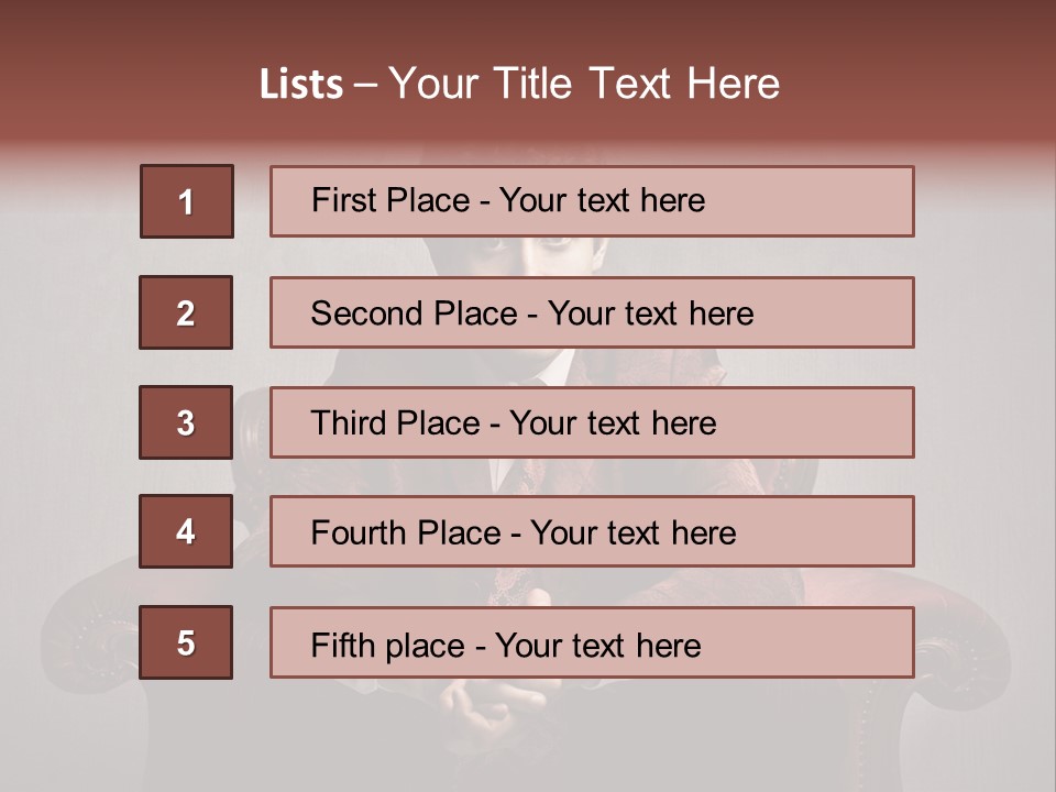Man Interior Fashion PowerPoint Template