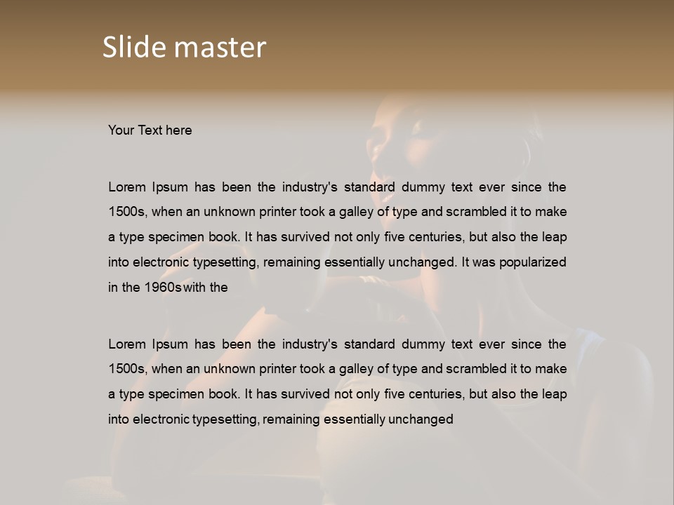 Caucasian Breakfast Relaxation PowerPoint Template