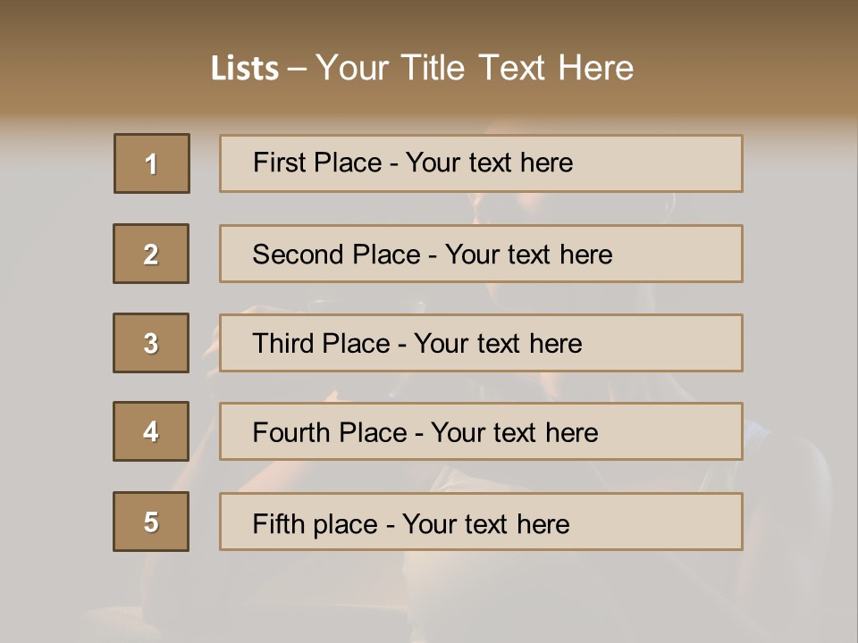 Caucasian Breakfast Relaxation PowerPoint Template