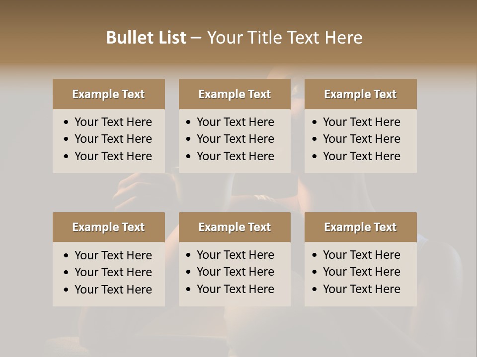 Caucasian Breakfast Relaxation PowerPoint Template