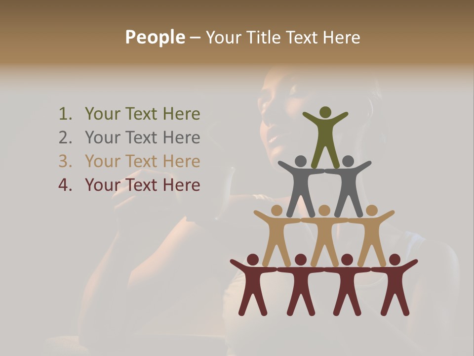 Caucasian Breakfast Relaxation PowerPoint Template