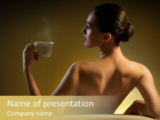 Person Drink Face PowerPoint Template