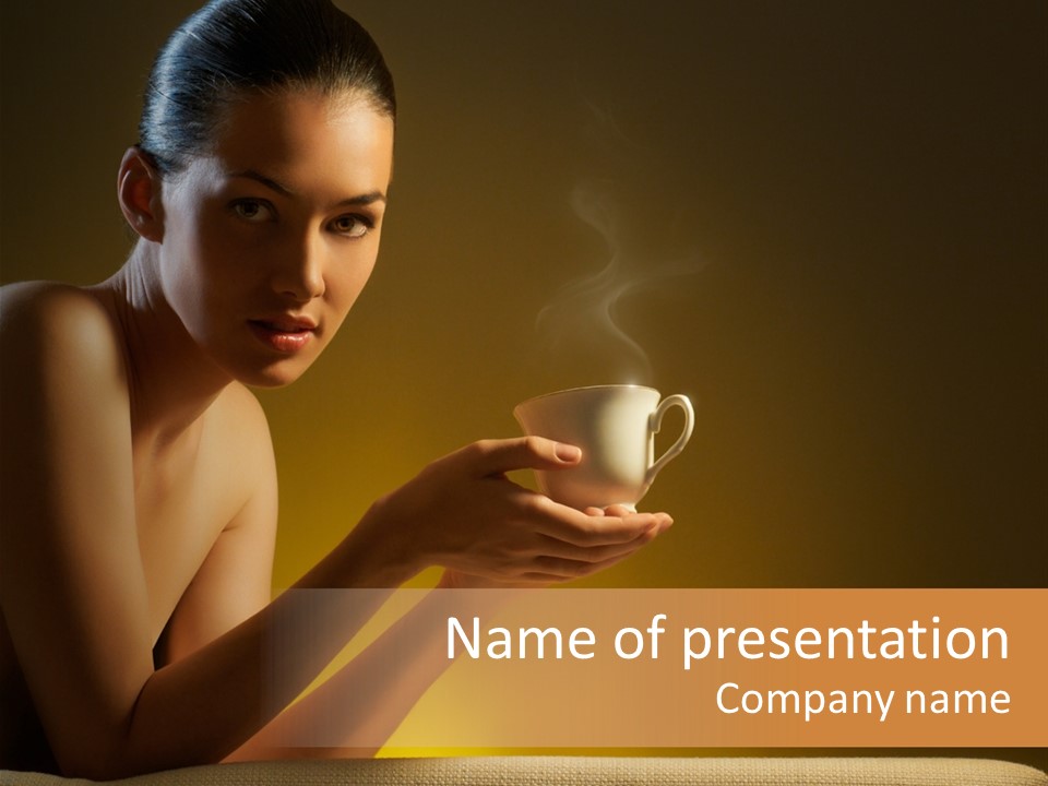 Cup Dark Heat PowerPoint Template