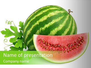 Watermelon Slice Section PowerPoint Template