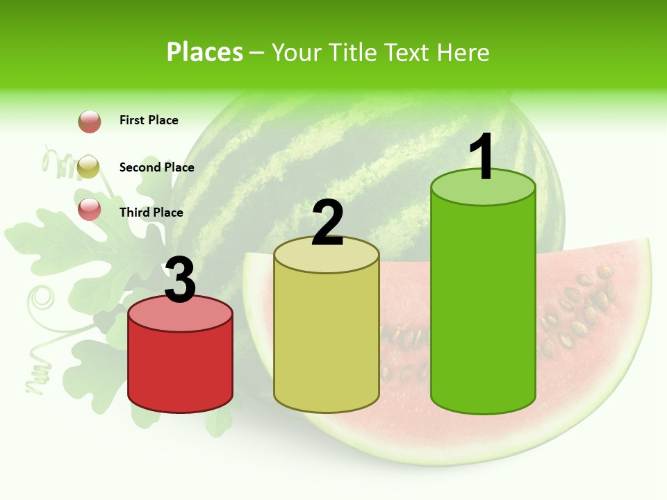 Watermelon Slice Section PowerPoint Template