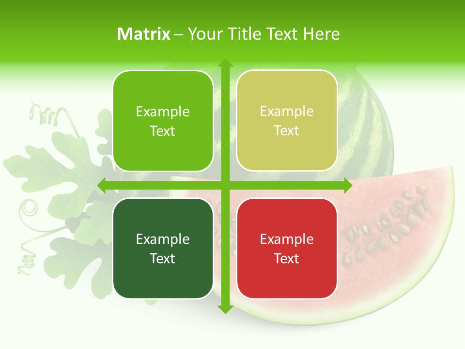 Watermelon Slice Section PowerPoint Template