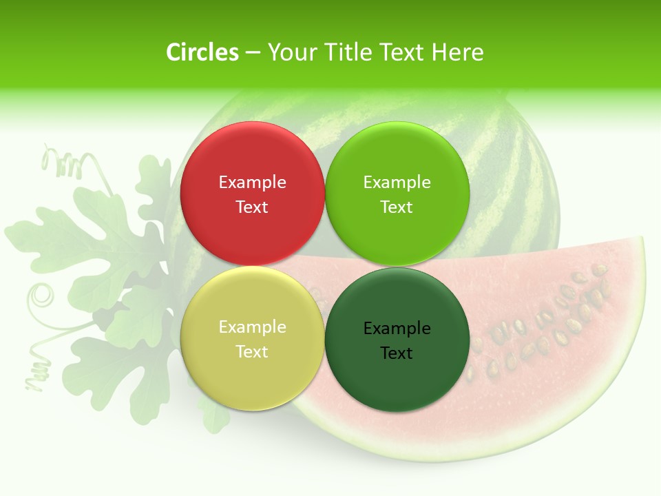 Watermelon Slice Section PowerPoint Template
