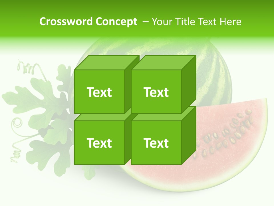 Watermelon Slice Section PowerPoint Template