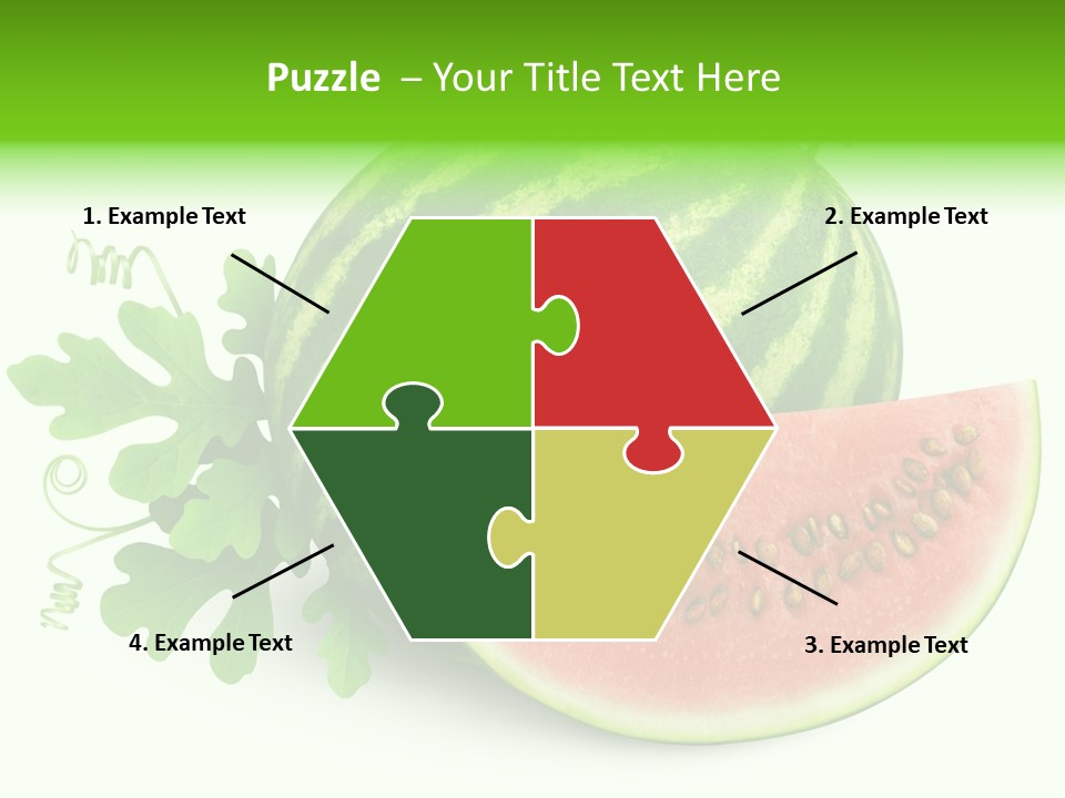 Watermelon Slice Section PowerPoint Template