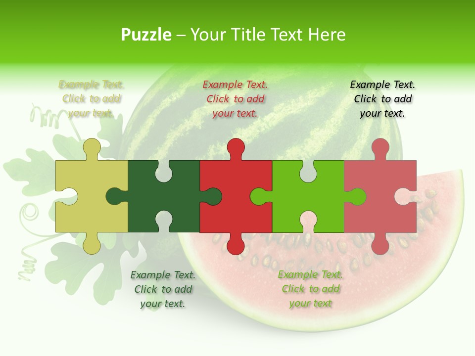 Watermelon Slice Section PowerPoint Template