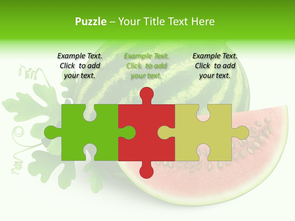 Watermelon Slice Section PowerPoint Template