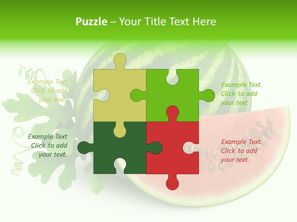 Watermelon Slice Section PowerPoint Template
