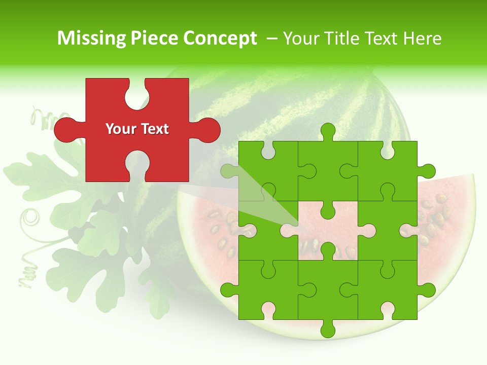 Watermelon Slice Section PowerPoint Template