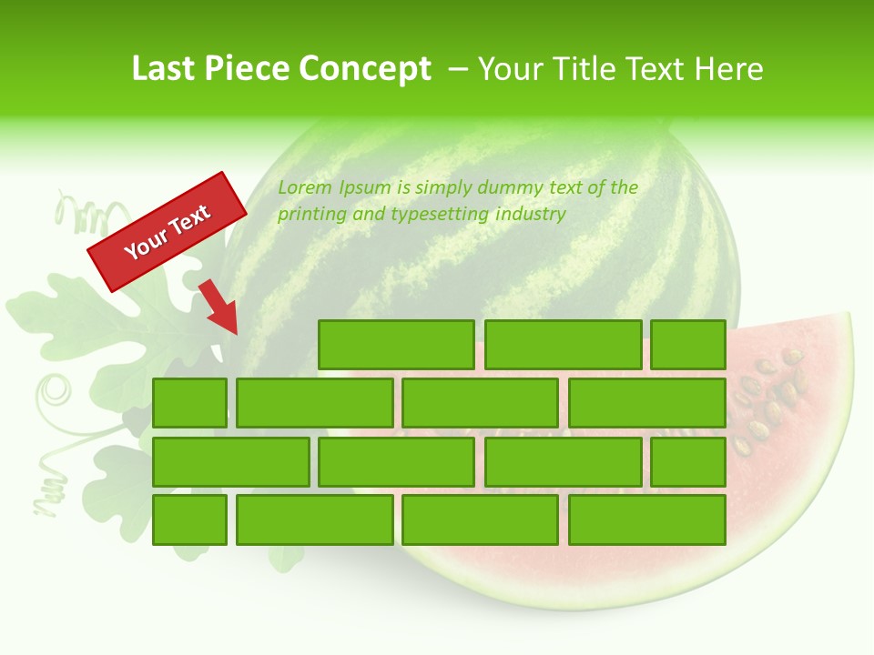 Watermelon Slice Section PowerPoint Template