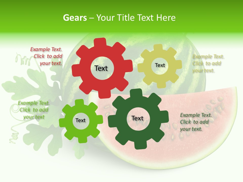 Watermelon Slice Section PowerPoint Template