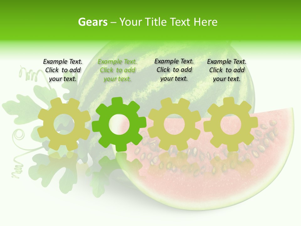 Watermelon Slice Section PowerPoint Template