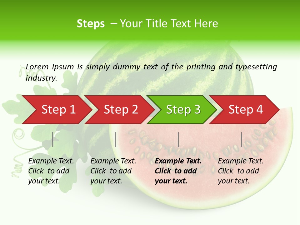 Watermelon Slice Section PowerPoint Template