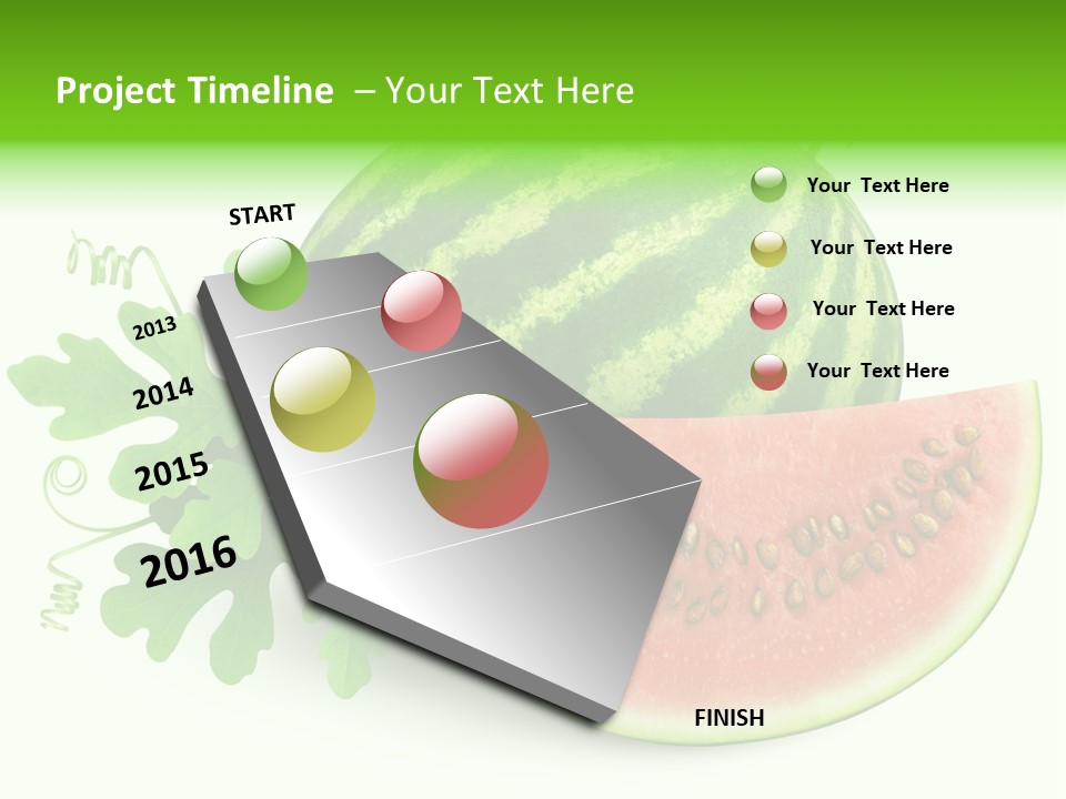 Watermelon Slice Section PowerPoint Template