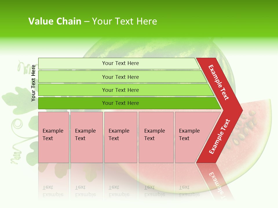 Watermelon Slice Section PowerPoint Template