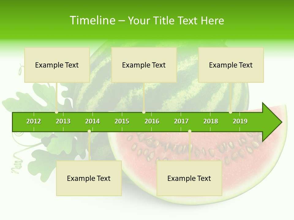 Watermelon Slice Section PowerPoint Template