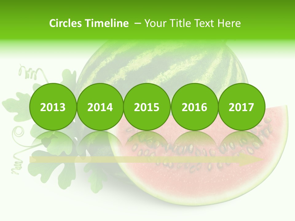 Watermelon Slice Section PowerPoint Template