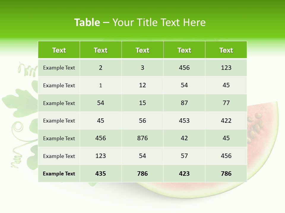 Watermelon Slice Section PowerPoint Template
