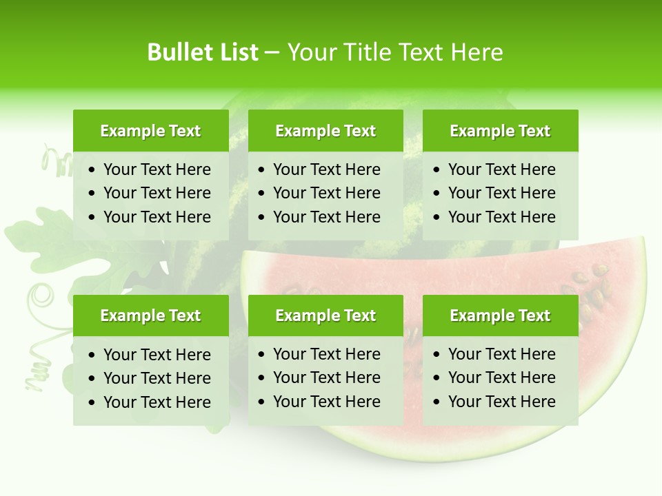 Watermelon Slice Section PowerPoint Template