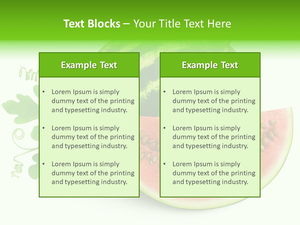 Watermelon Slice Section PowerPoint Template