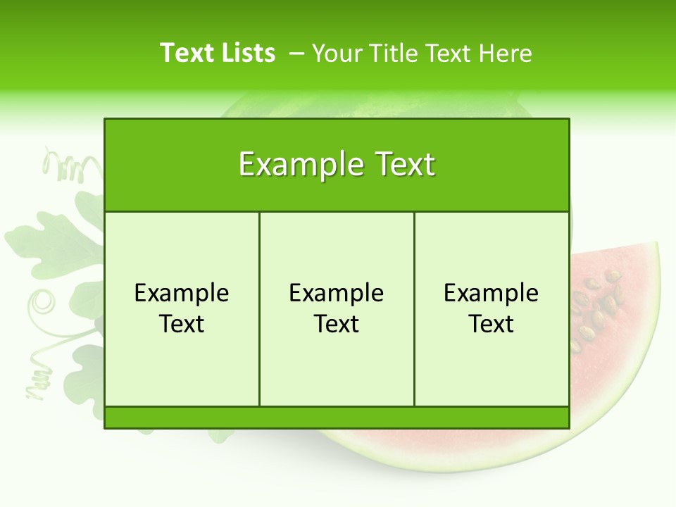 Watermelon Slice Section PowerPoint Template
