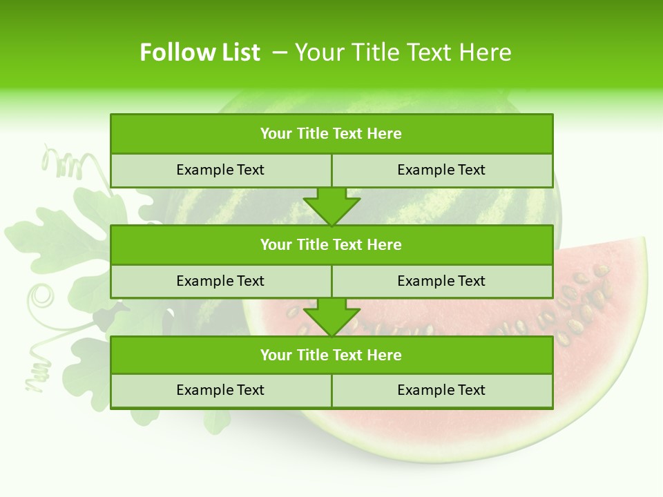 Watermelon Slice Section PowerPoint Template