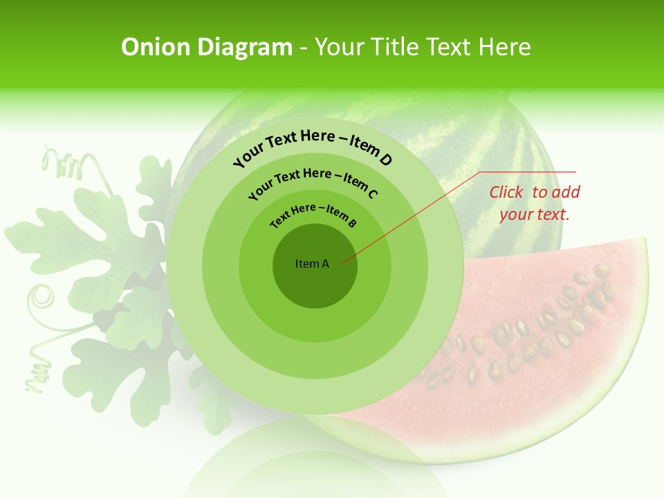 Watermelon Slice Section PowerPoint Template