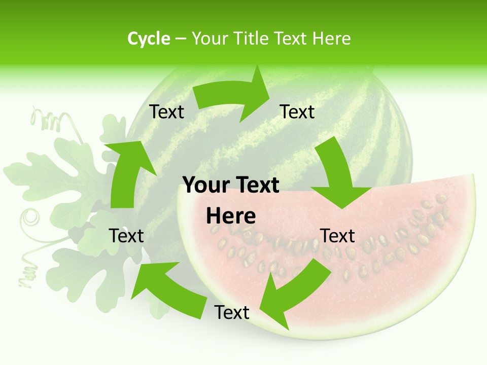 Watermelon Slice Section PowerPoint Template