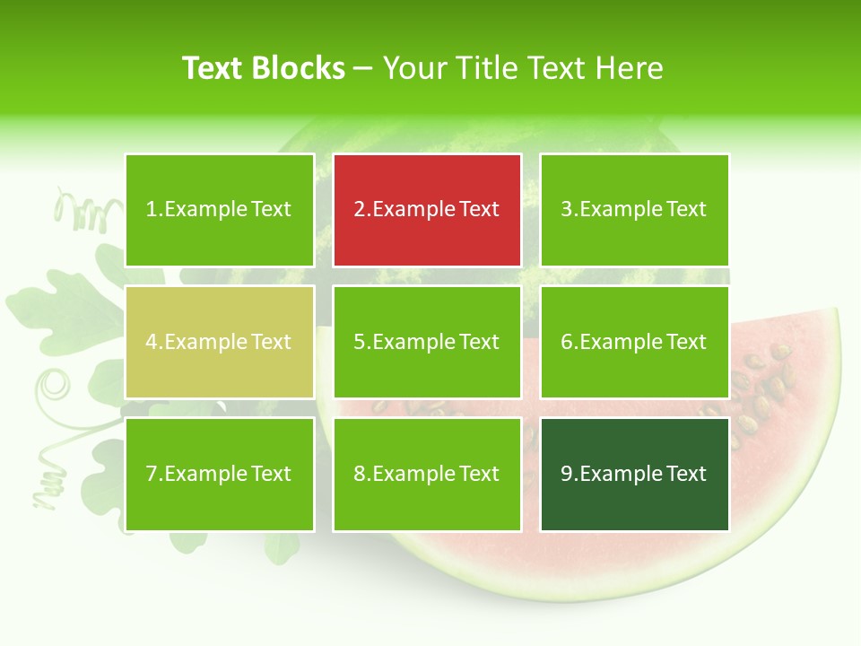 Watermelon Slice Section PowerPoint Template