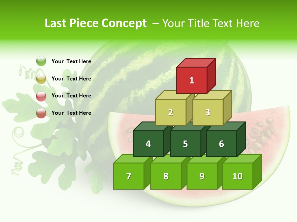 Watermelon Slice Section PowerPoint Template