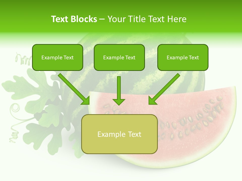 Watermelon Slice Section PowerPoint Template
