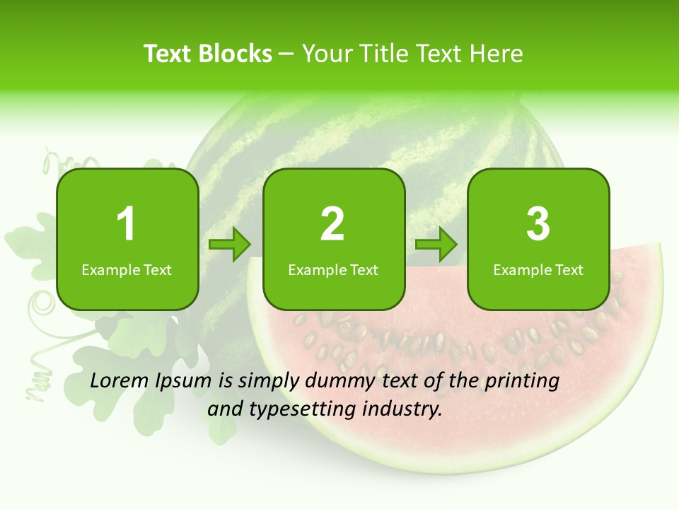 Watermelon Slice Section PowerPoint Template