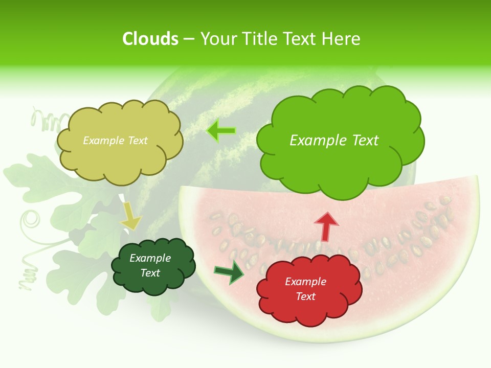 Watermelon Slice Section PowerPoint Template