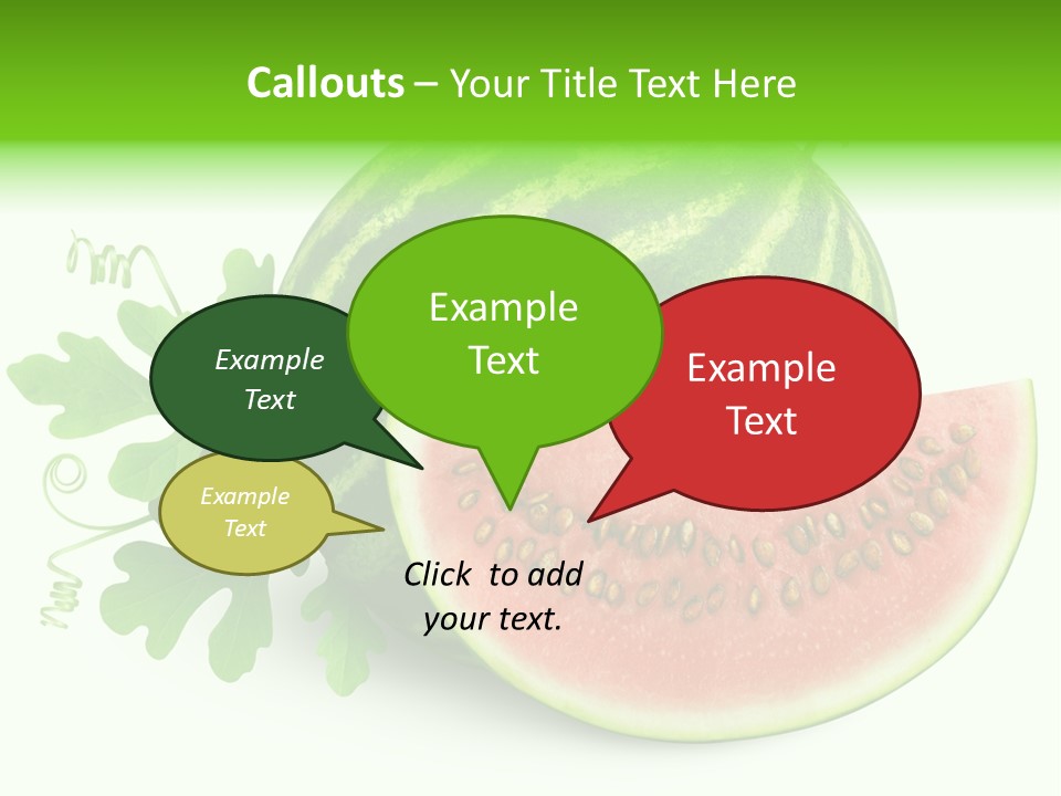 Watermelon Slice Section PowerPoint Template
