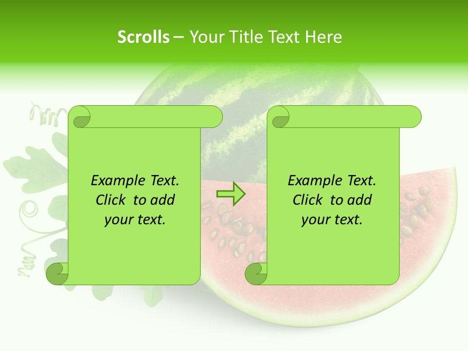 Watermelon Slice Section PowerPoint Template