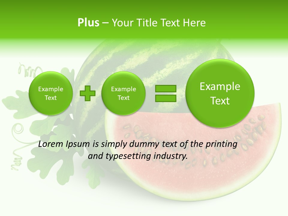 Watermelon Slice Section PowerPoint Template