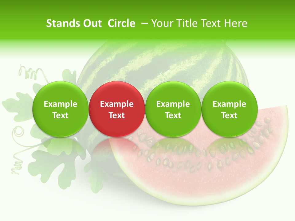 Watermelon Slice Section PowerPoint Template