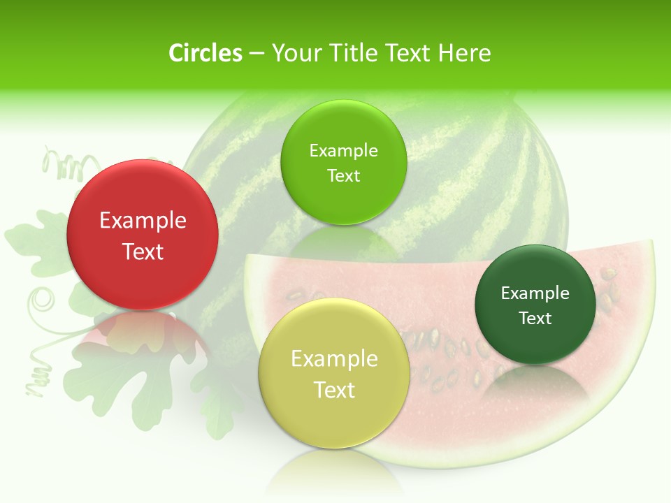 Watermelon Slice Section PowerPoint Template