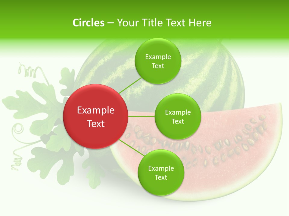 Watermelon Slice Section PowerPoint Template